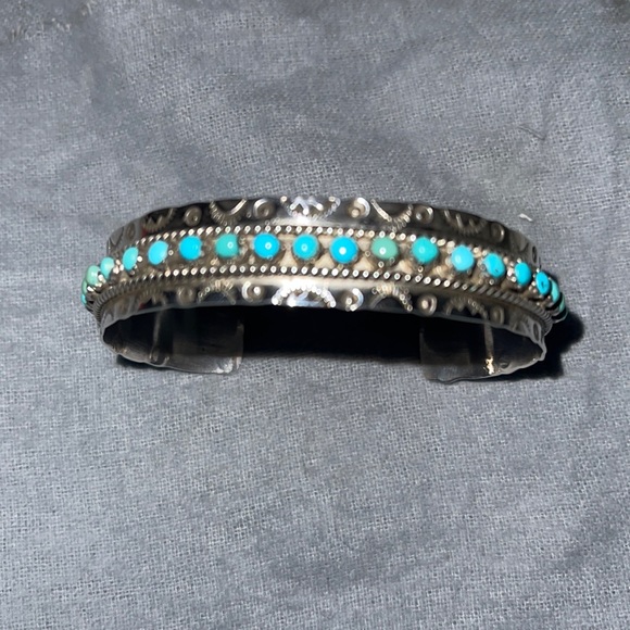 Sterling Silver Turquoise Bracelet - Picture 2 of 3
